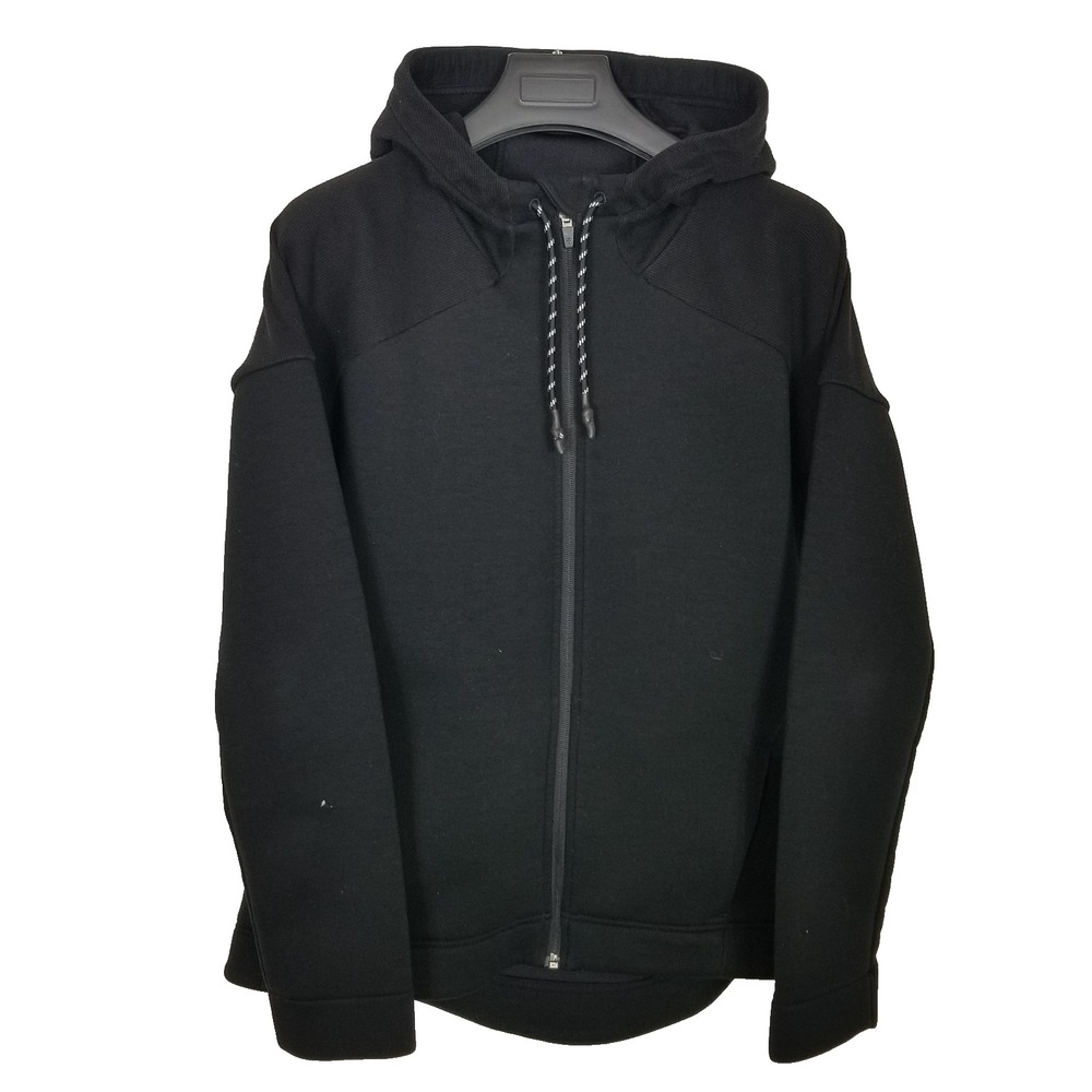 Sweaty Betty Womens Full Zip Hooded Performance Sweatshirt Sz L‎ Black Athletic